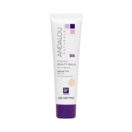 Andalou Naturals Age Defying Perfecting BB Beauty Balm Natural Tint SPF 30 on white background