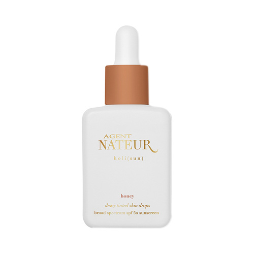 Naturally Yours Agent Nateur Holi (Sun) Dewy Tinted Serum SPF 50 - Honey on white background