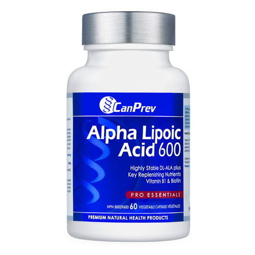 CanPrev Alpha Lipoic Acid 600 mg on white background