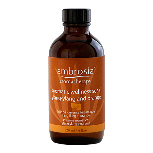 Ambrosia Aromatherapy Aromatic Wellness Soak Ylang Ylang and Orange on white background