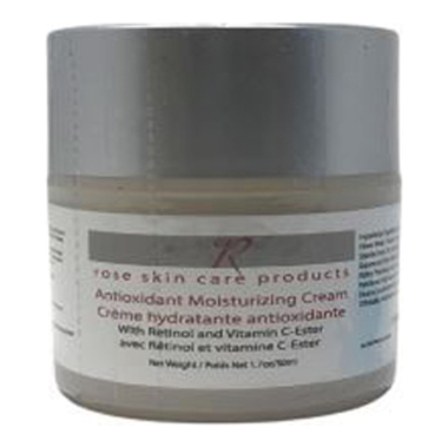 Rose Skin Care Antioxidant Moisturizing Cream on white background