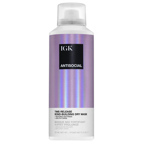 IGK Hair Antisocial Overnight Dry Hair Mask, 187ml/5 fl oz IGK Hair Antisocial Overnight Dry Hair Mask on white background