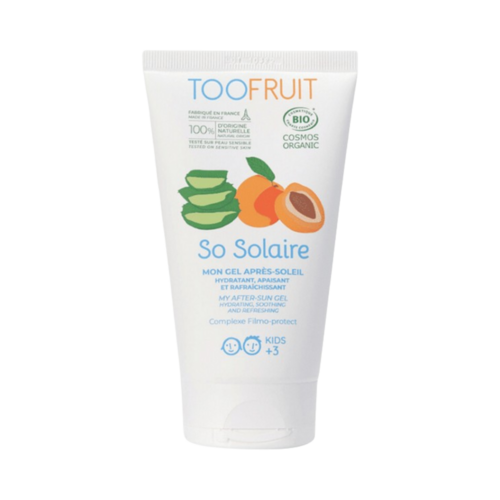 Toofruit Apricot - Aloe Vera After-Sun Gel on white background