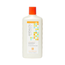 Argan Oil and Shea Moisture Rich Shampoo on white background