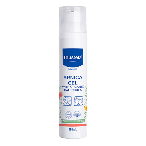 Mustela Arnica Gel on white background