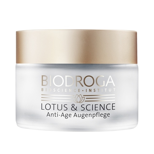 Biodroga Lotus and Science Anti-Age Eye Care on white background