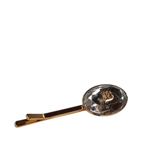 BALMAIN Paris Hair Couture Limited Edition Legacy Crystal slide with B Logo, 1 piece Naturally Yours BALMAIN Paris Hair Couture Limited Edition Legacy Crystal slide with B Logo on white background