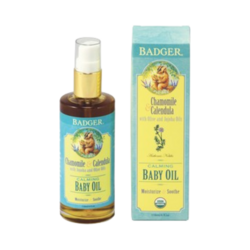 Badger Baby Oil on white background