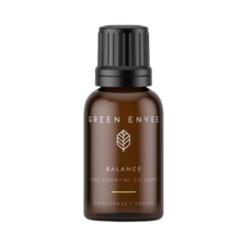 Green Envee Balance Pure Essential Oil Blend on white background