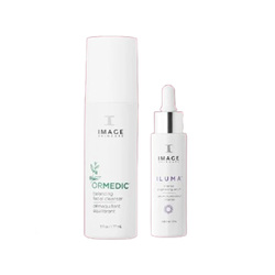Balanced and Bright Duo on white background