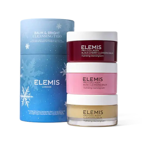 Elemis Balm and Bright Cleansing Trio on white background