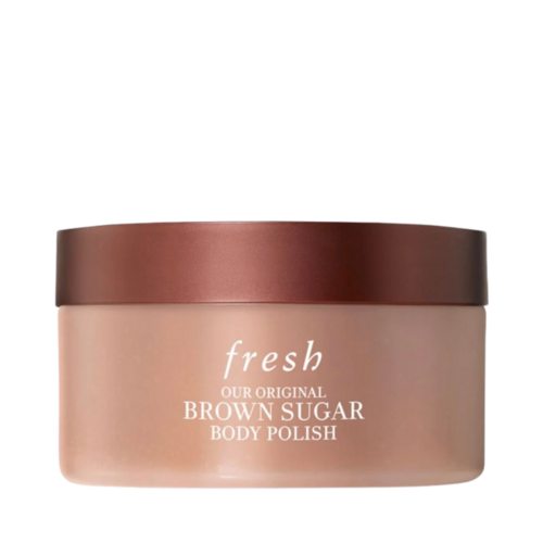 Fresh Brown Sugar Body Polish Exfoliator on white background