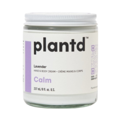 Calm Lavendar Hand and Body Cream on white background