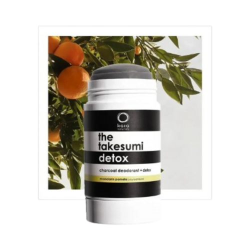 Kaia Naturals Charcoal Deodorant - Mandarin Pomelo on white background