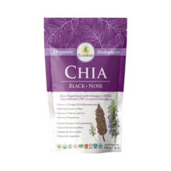 Chia Organic Black on white background