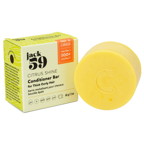 jack 59 Citrus Shine Conditioner Bar on white background