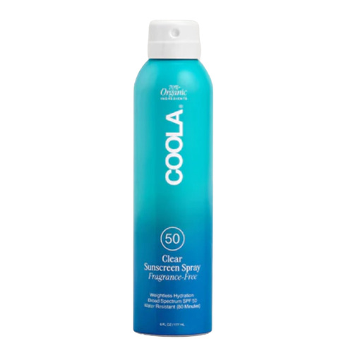 Coola Classic Body Organic Sunscreen Spray SPF 50 - Fragrance Free on white background
