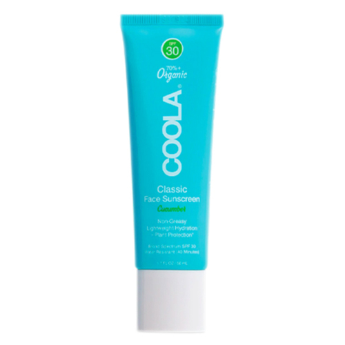 Coola Classic Face Organic Sunscreen Lotion SPF 30 - Cucumber on white background