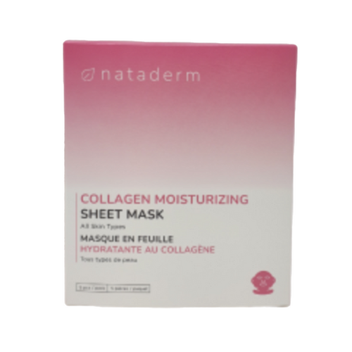 Nataderm Collagen Moisturizing Sheet Mask on white background