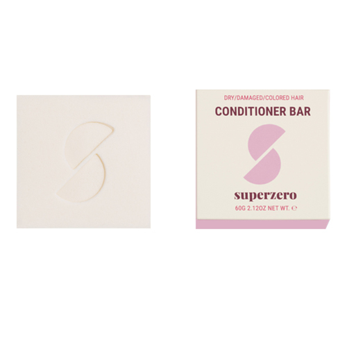 Superzero Conditioner Bar (Dry Damaged Colored Hair) on white background