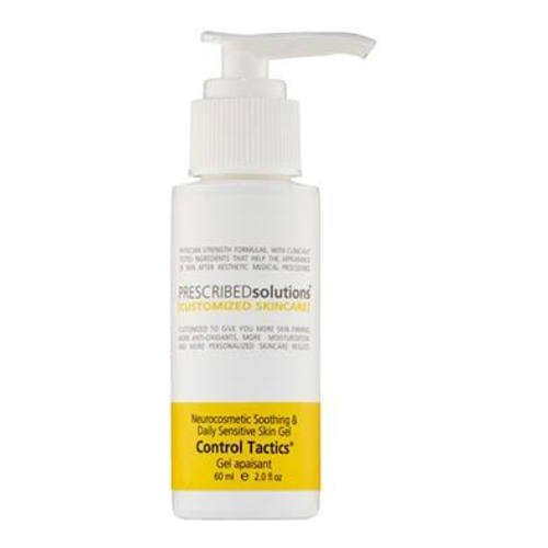 PRESCRIBEDsolutions Control Tactics (Neurocosmetic Soothing and Daily Sensitive Skin Gel) on white background