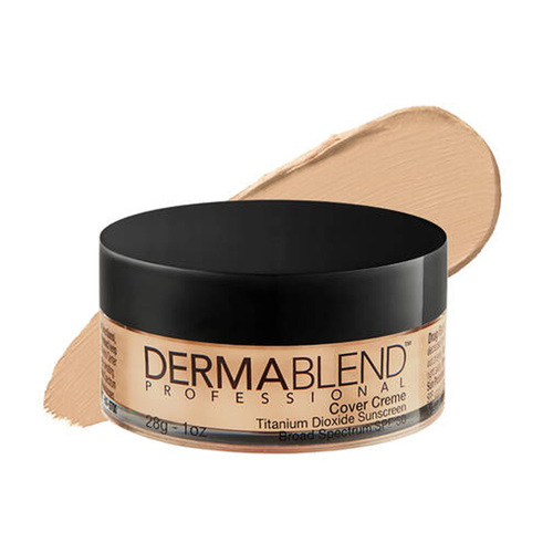 Dermablend Cover Creme Full Coverage Cream Foundation - 35C Medium Beige, 28g/1 oz Dermablend Cover Creme Full Coverage Cream Foundation - 0C Pale Ivory on white background