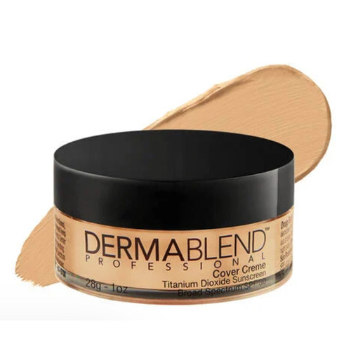 Dermablend Cover Creme Full Coverage Cream Foundation - 35C Medium Beige, 28g/1 oz Dermablend Cover Creme Full Coverage Cream Foundation - 0C Pale Ivory on white background