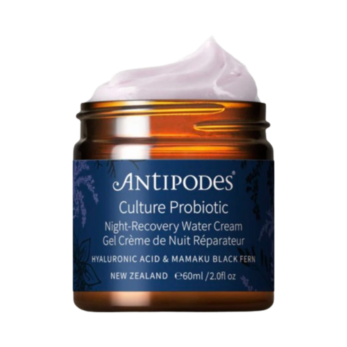 Antipodes Culture Probiotic Night Water Cream on white background