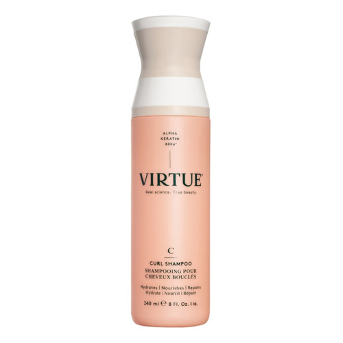 Virtue Curl Shampoo on white background