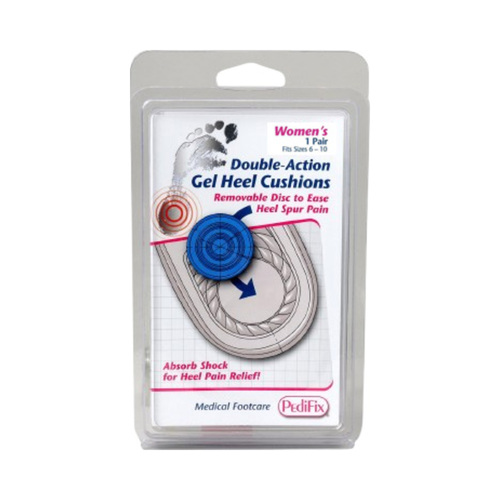Pedifix Double-Action Gel Heel Cushions - Ladies, 1 set Pedifix Double-Action Gel Heel Cushions - Ladies on white background
