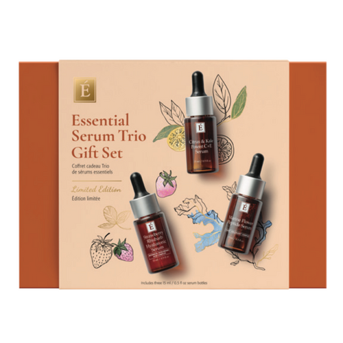 Eminence Organics Essential Serum Trio Gift Set on white background