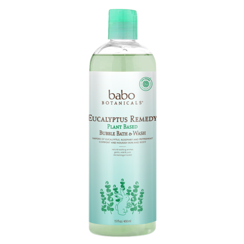 Babo Botanicals Eucalyptus Remedy Shampoo, Bubble Bath and Wash, 450ml/15 fl oz