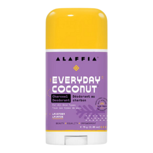 Flora Everyday Coconut Charcoal Deodorant - Lavender on white background