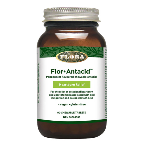 Flora Flor Antacid on white background