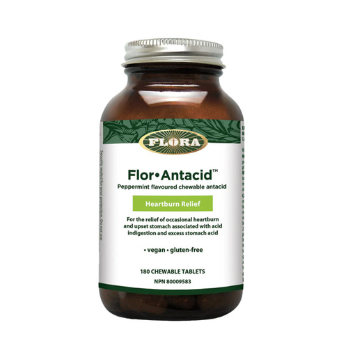 Flora Flor Antacid on white background