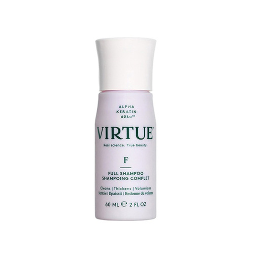 Virtue Full Shampoo on white background