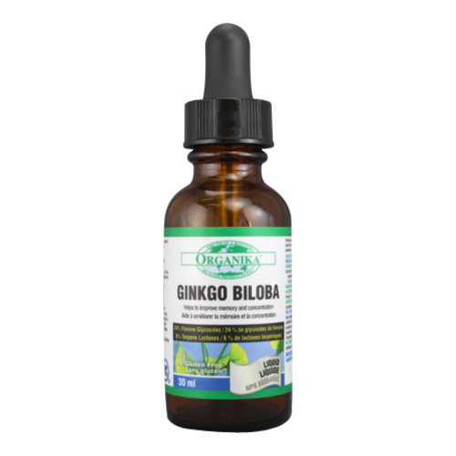 Organika Ginkgo Biloba Extract - Liquid on white background