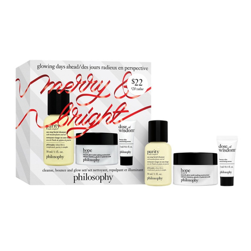 Philosophy Glowing Days Ahead Cleanse, Bounce And Glow Gift Set Trio, 1 set