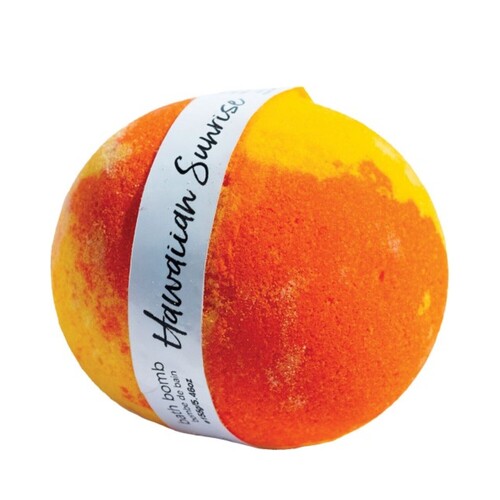 Happy Hippo Hawaiian Sunrise Bath Bomb on white background