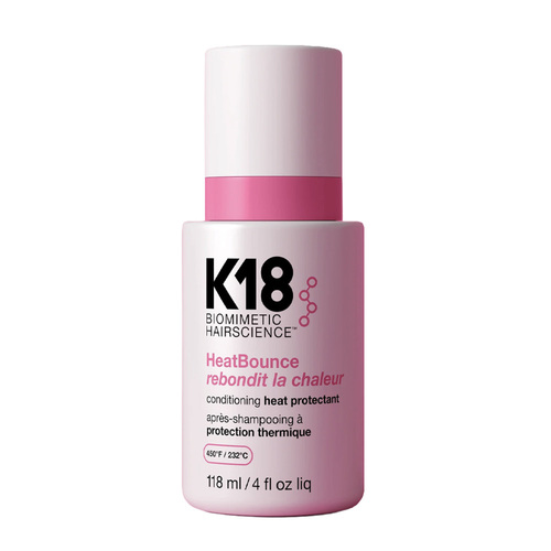 K18 HeatBounce Conditioning Heat Protectant, 118ml/3.99 fl oz K18 HeatBounce Conditioning Heat Protectant on white background