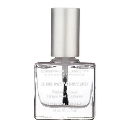 Dermelect Cosmeceuticals High Maintenance Instant Nail Thickener Top Coat on white background