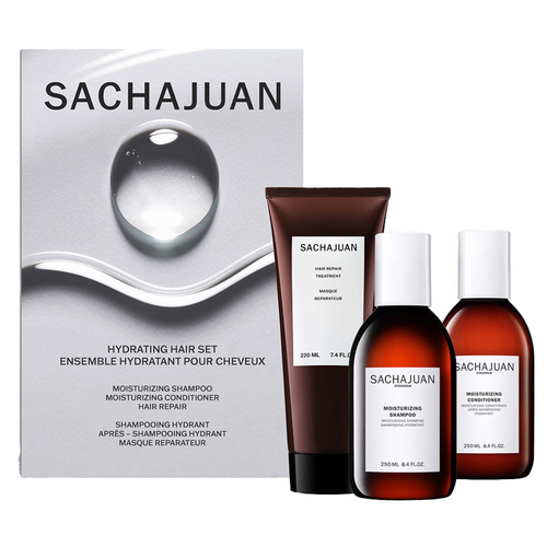 Sachajuan Hydrating Hair Gift Set Trio on white background