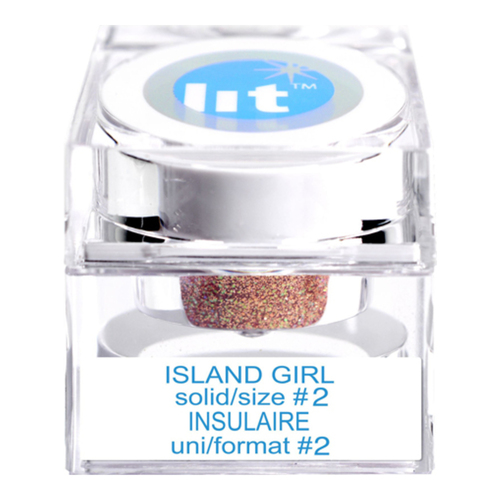 Lit Cosmetics Island Girl Size #2 Glitter (Solid) on white background