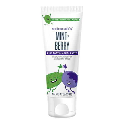 Schmidts Natural Kids Tooth + Mouth Paste - Mint + Berry on white background