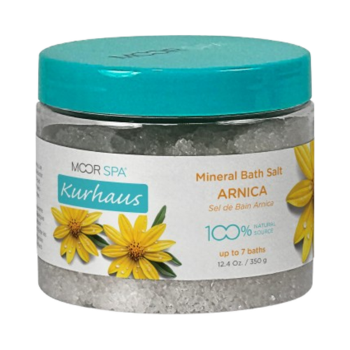 Moor Spa Kurhaus Arnica Bath Salts, 350g/12.35 oz Moor Spa Kurhaus Arnica Bath Salts on white background