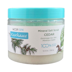 Kurhaus Cedar Salt Scrub on white background