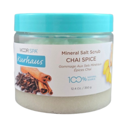 Kurhaus Chai Spice Salt Scrub on white background