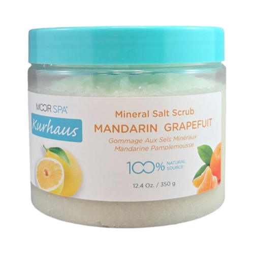 Moor Spa Kurhaus Mandarin Ginger Salt Scrub, 400g/14.11 oz Moor Spa Kurhaus Mandarin Ginger Salt Scrub on white background