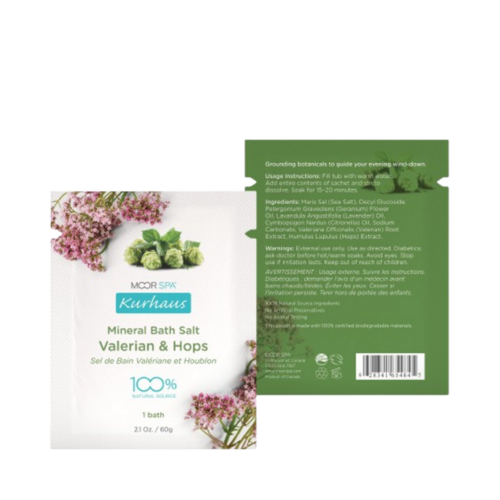 Moor Spa Kurhaus Valerian Hops Bath Salts, 350g/12.35 oz Moor Spa Kurhaus Valerian Hops Bath Salts on white background