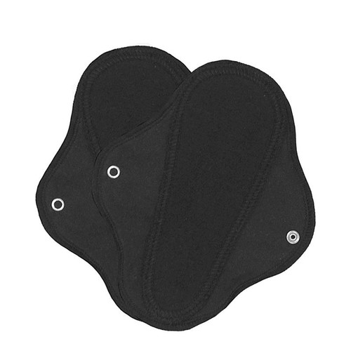 Lunapads Thong Pantyliners - Black on white background